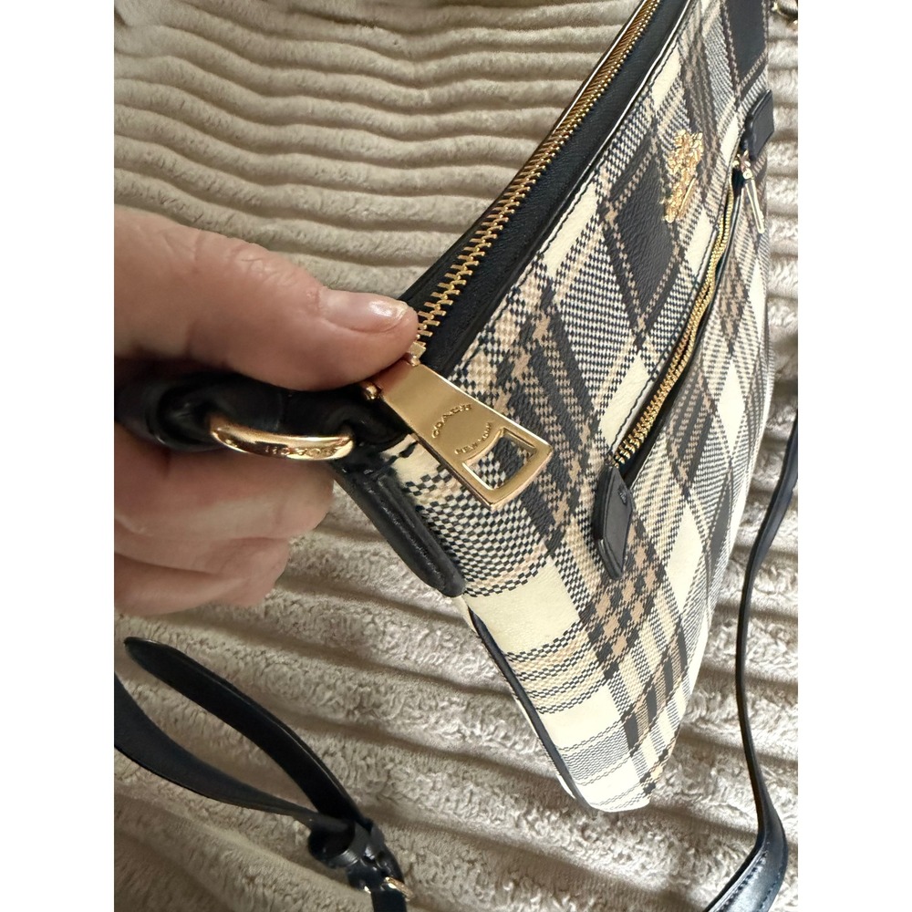 Coach Rowan File Bag Garden Plaid Print Coated Canvas C8587 - Picture 13 of 13